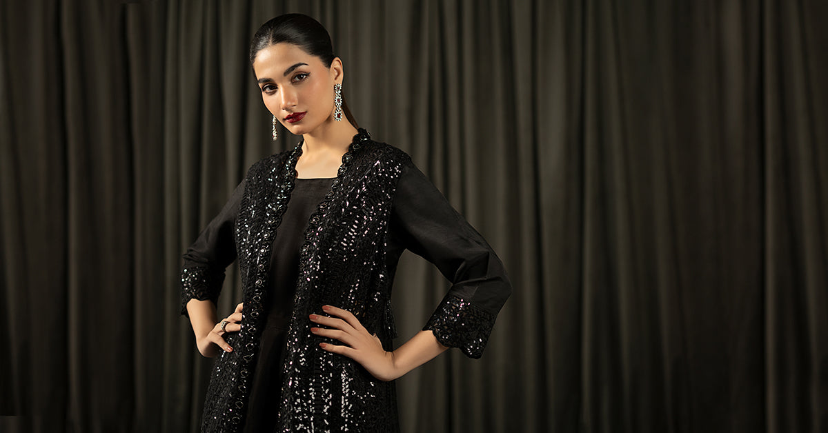 3 Piece Embroidered Organza Suit