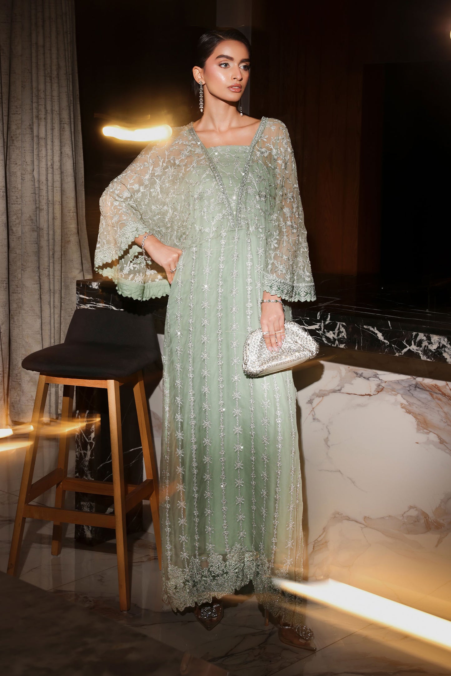 3 Piece Embroidered Bamberg Chiffon Suit