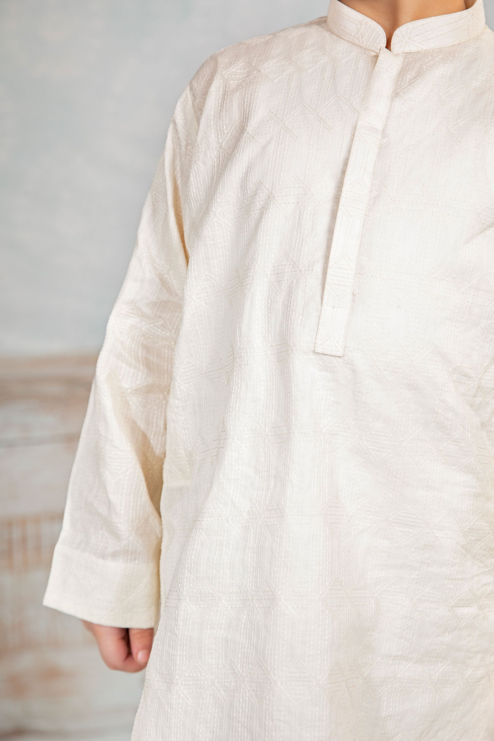 Embroidered Cotton Kurta
