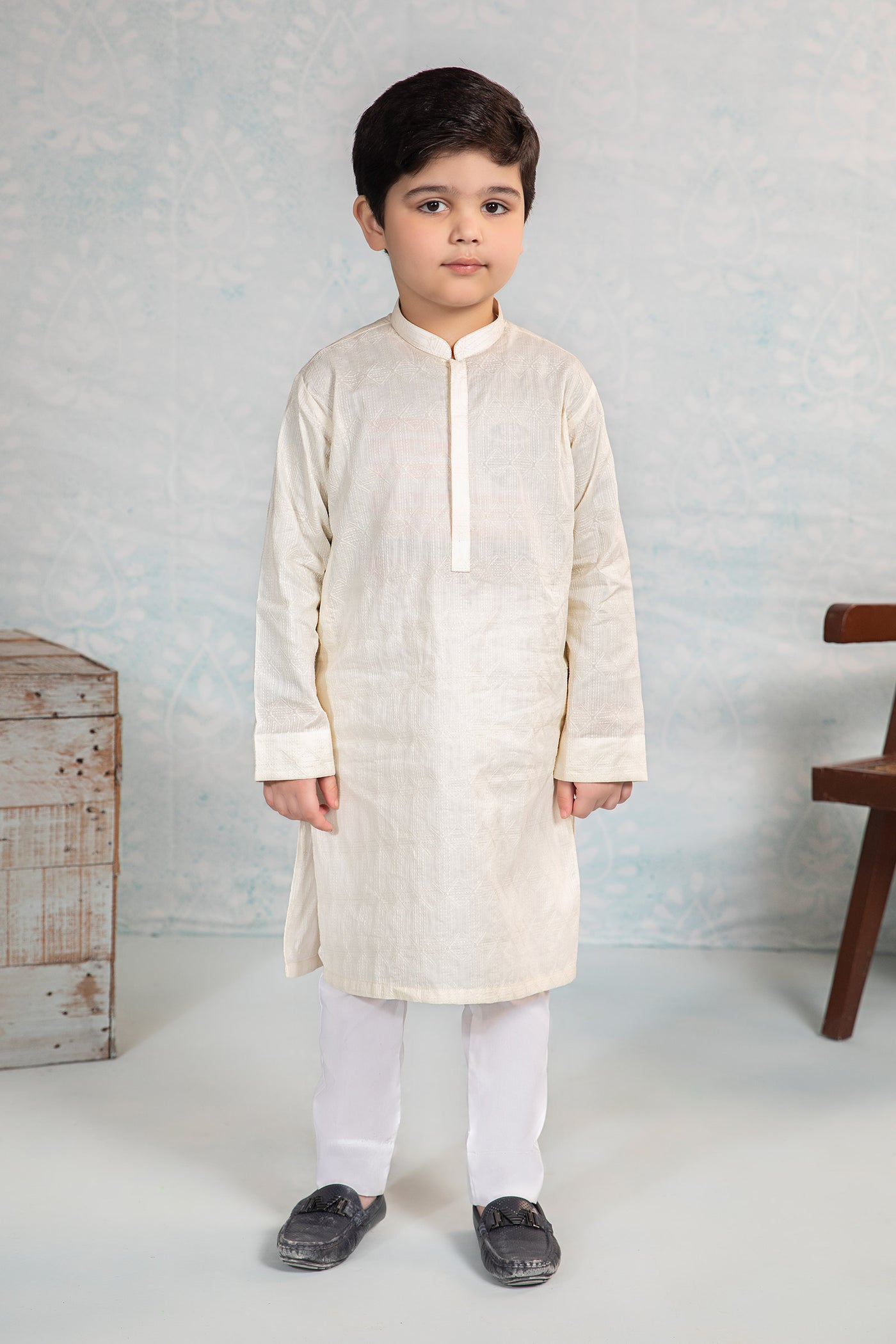 Embroidered Cotton Kurta