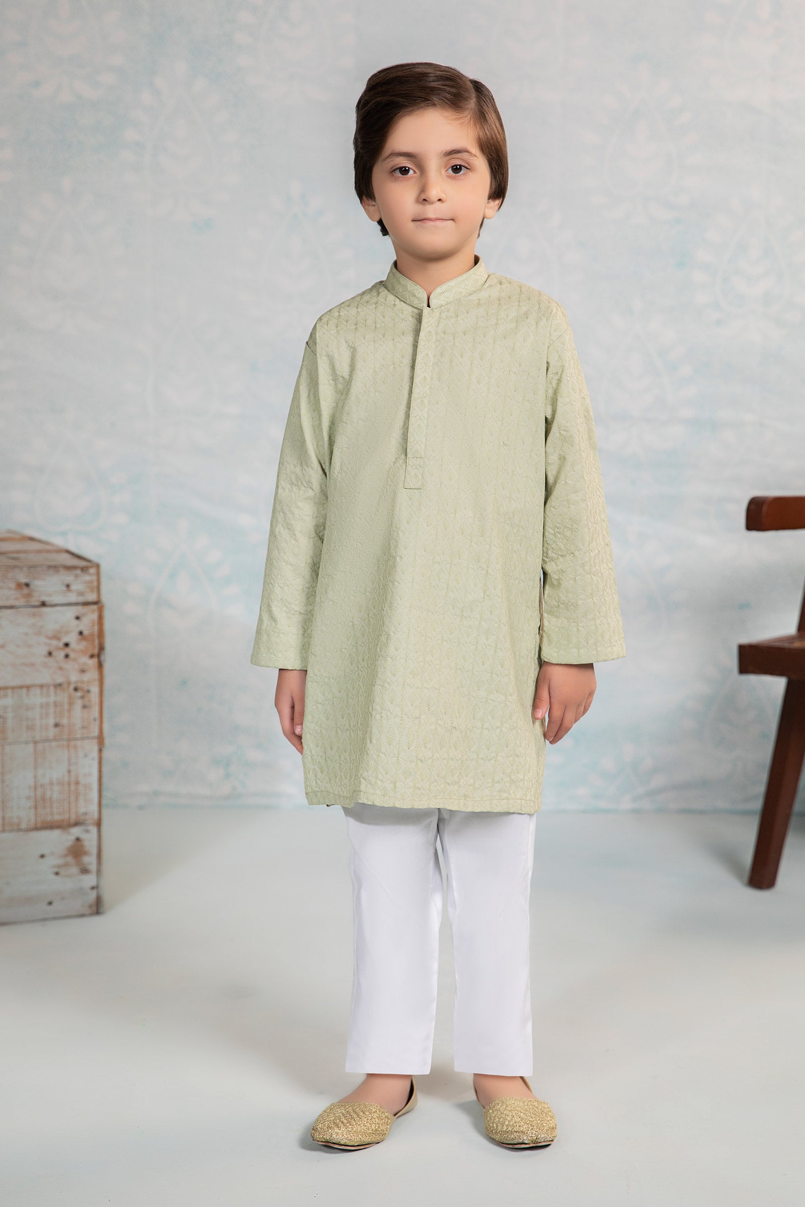 Embroidered Cotton Kurta