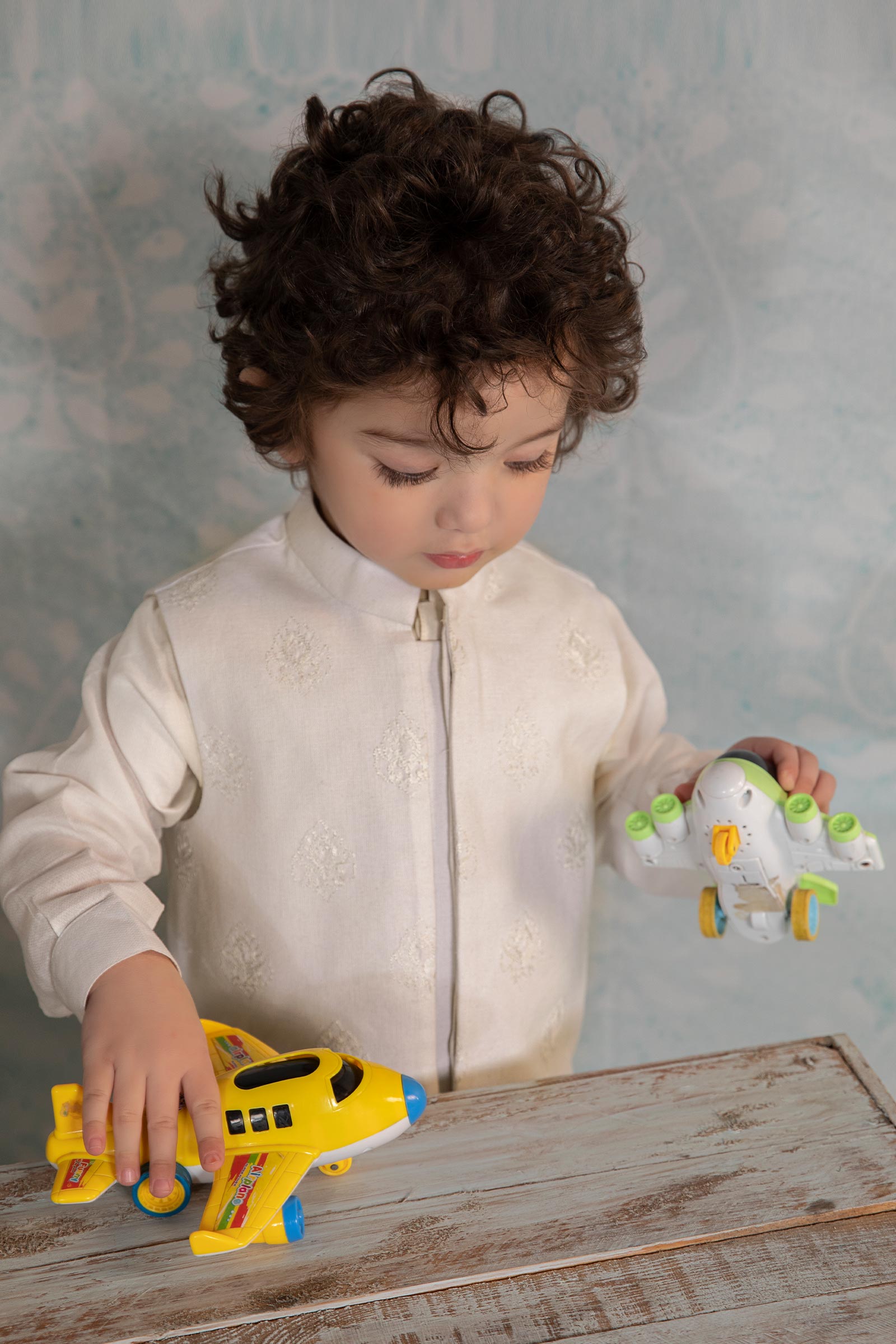 Embroidered Dobby Suit