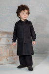 Embroidered Slub Cotton Suit