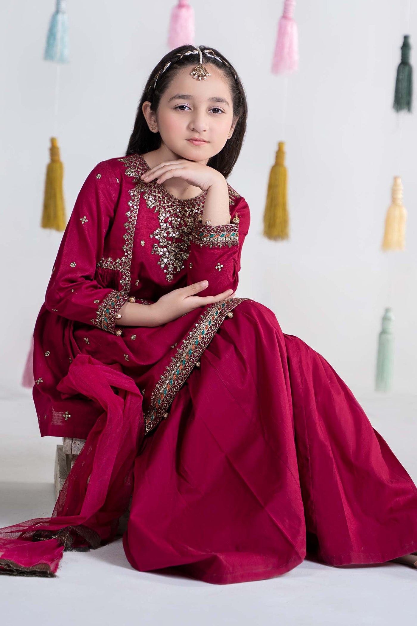 3 Piece Dyed Dobby Lawn Suit