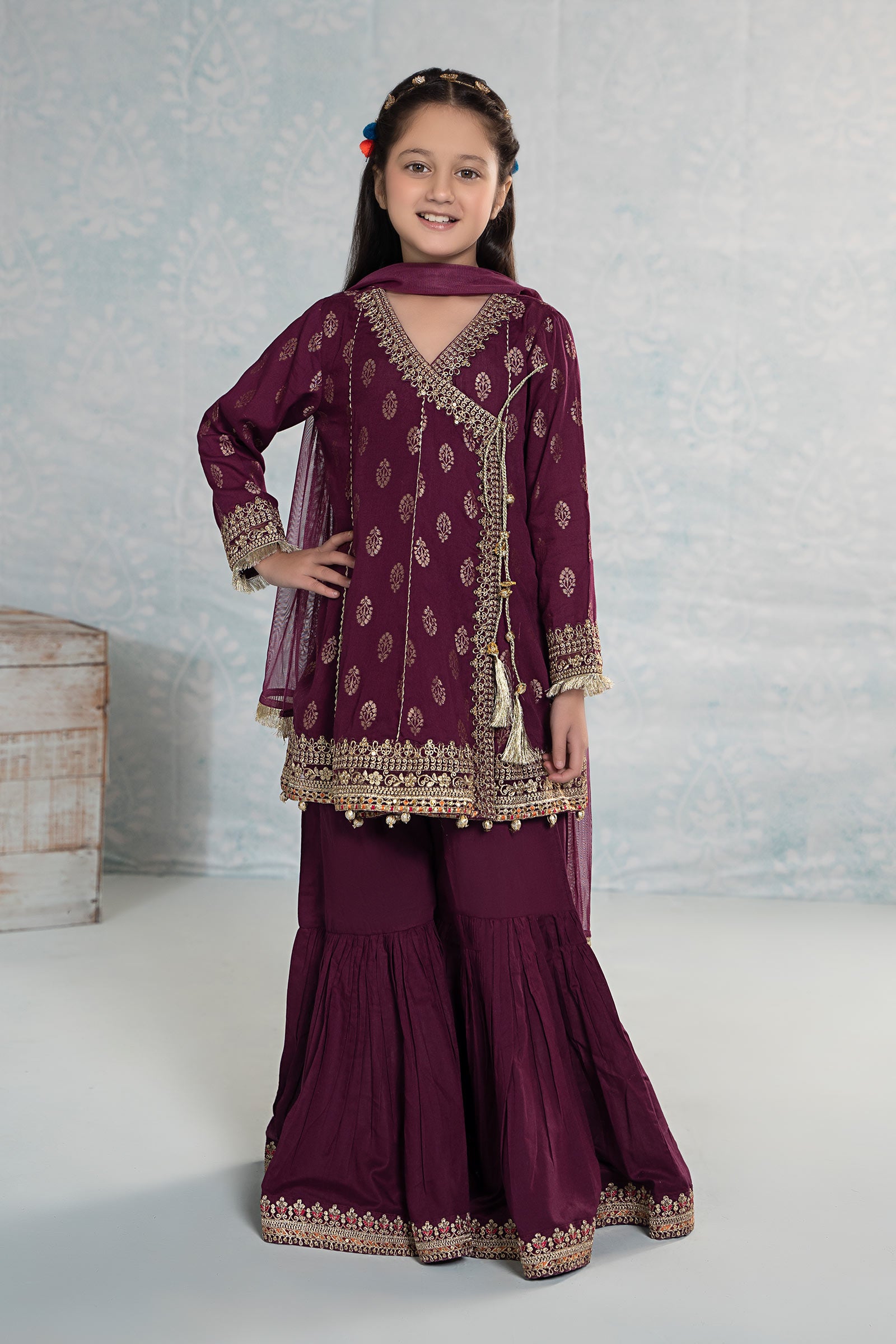 3 Piece Embroidered Jacquard Suit