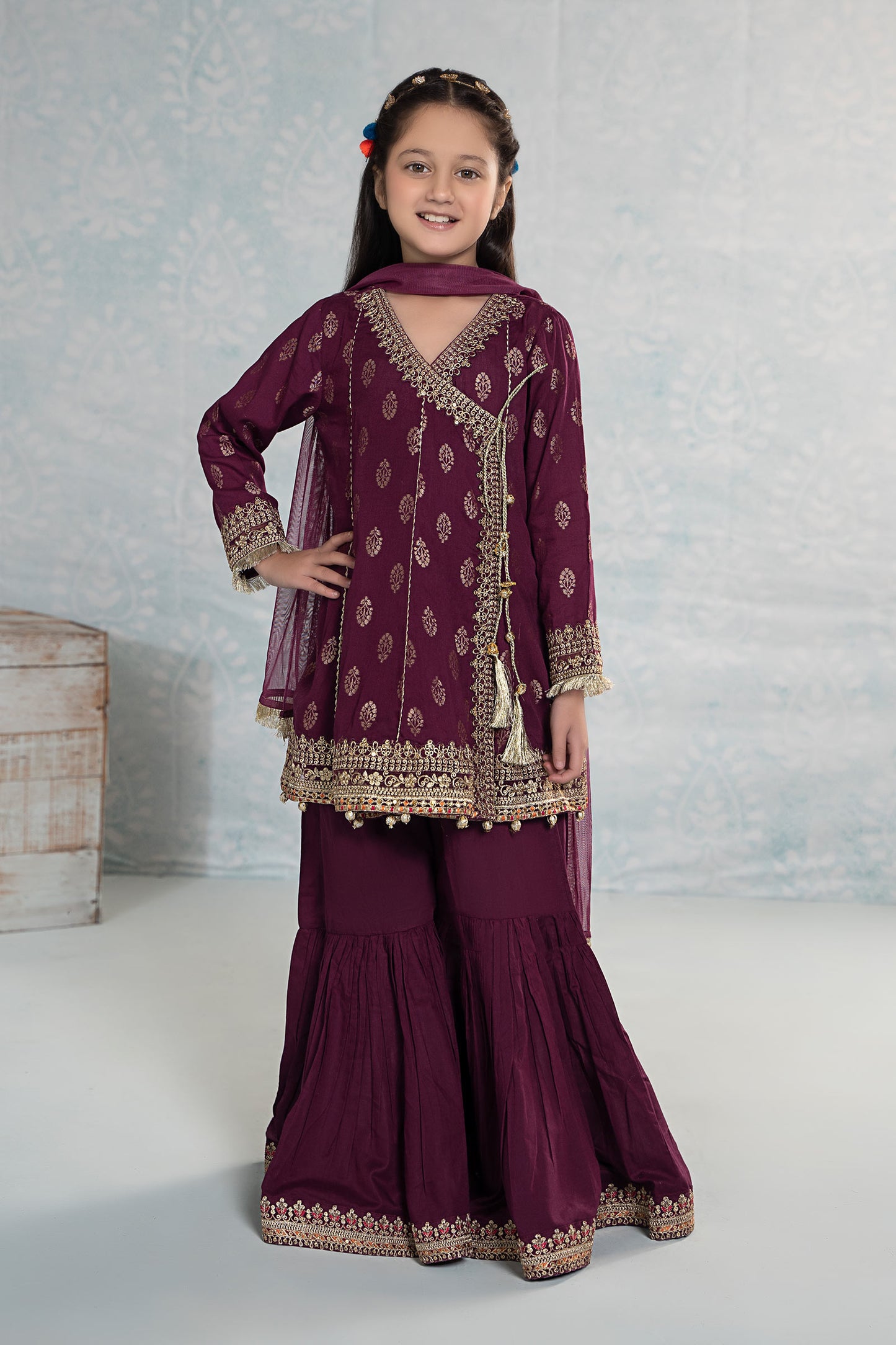 3 Piece Embroidered Jacquard Suit