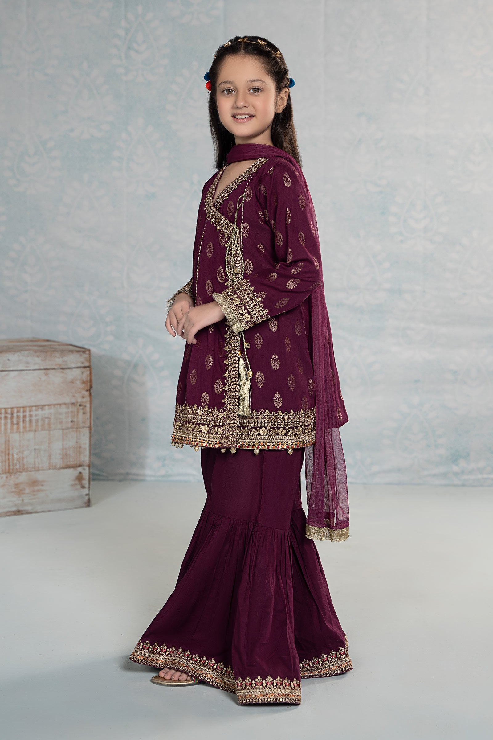 3 Piece Embroidered Jacquard Suit