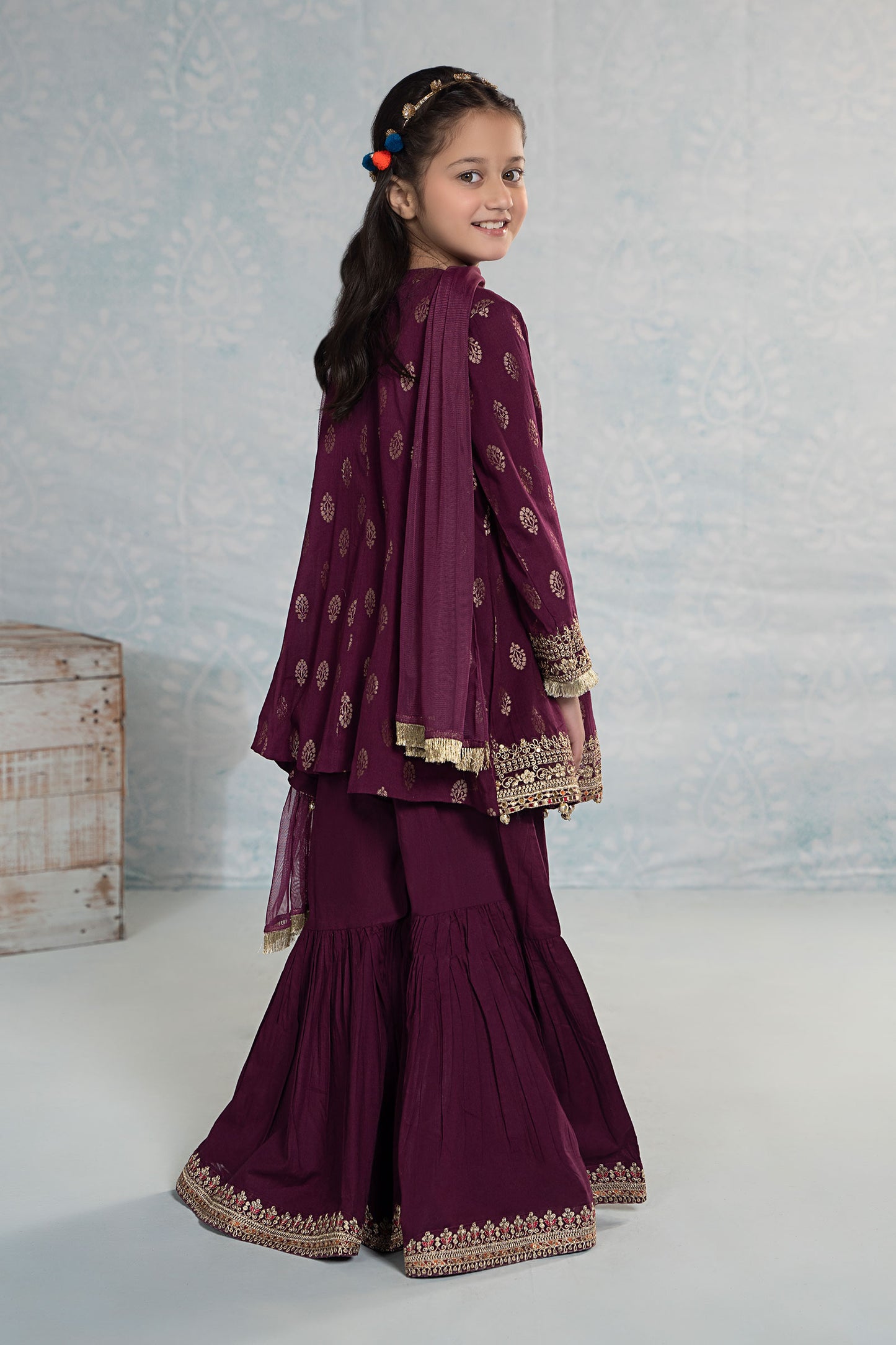 3 Piece Embroidered Jacquard Suit