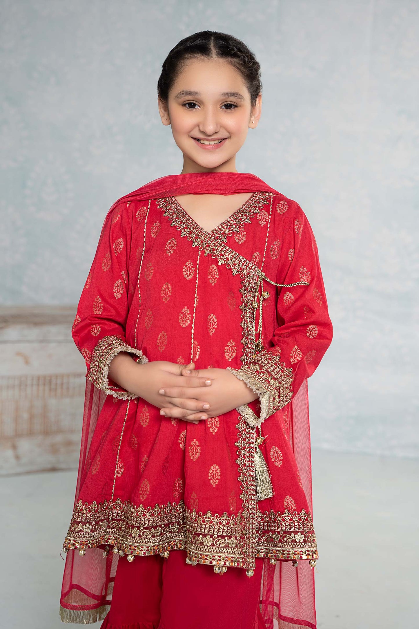 3 Piece Embroidered Jacquard Suit