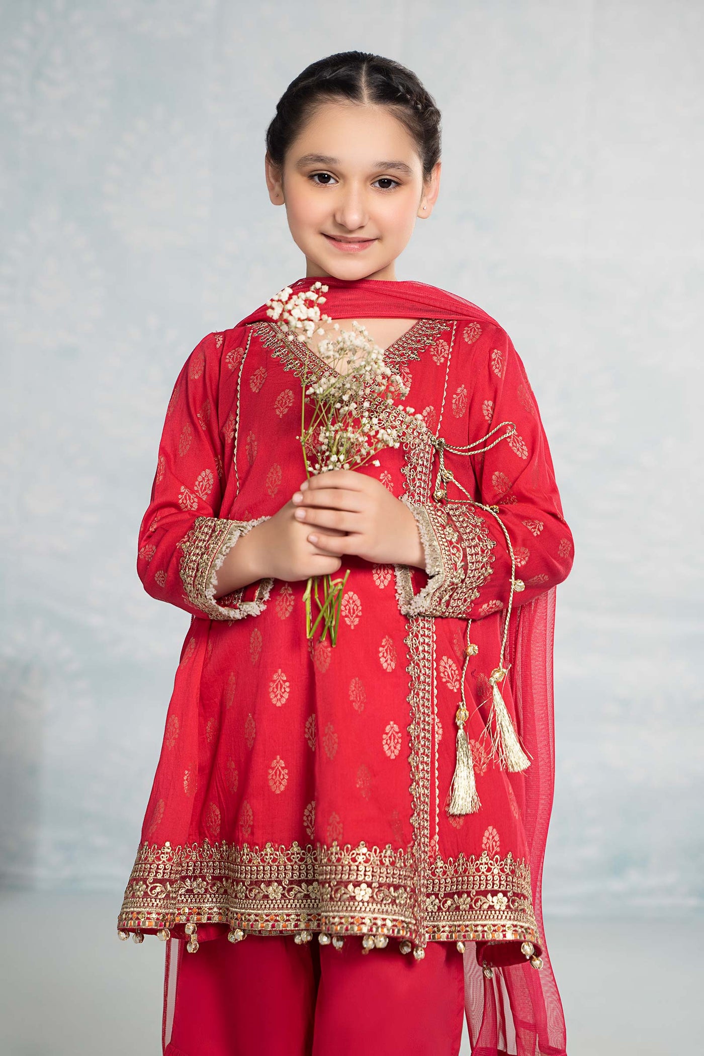 3 Piece Embroidered Jacquard Suit
