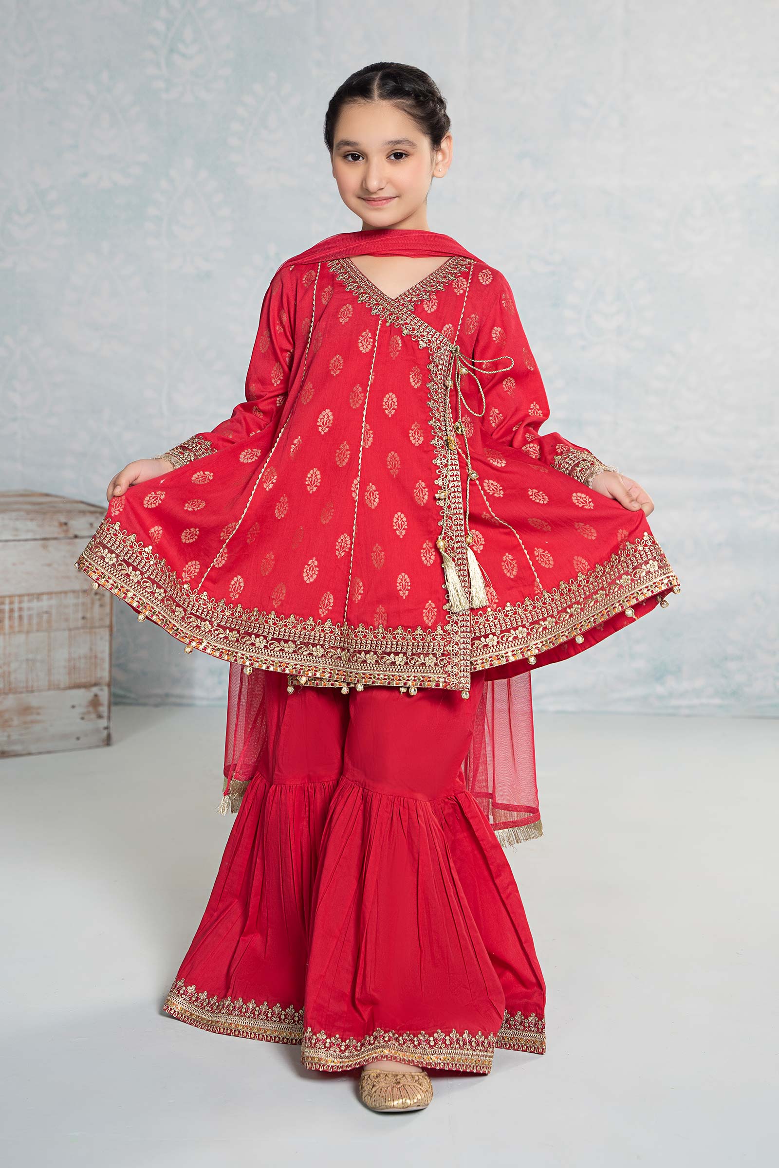 3 Piece Embroidered Jacquard Suit