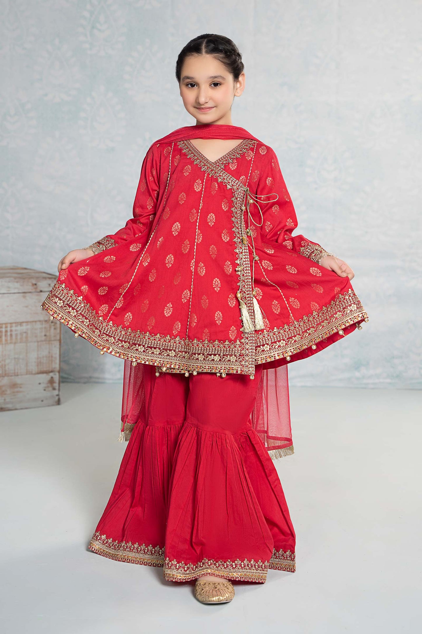 3 Piece Embroidered Jacquard Suit