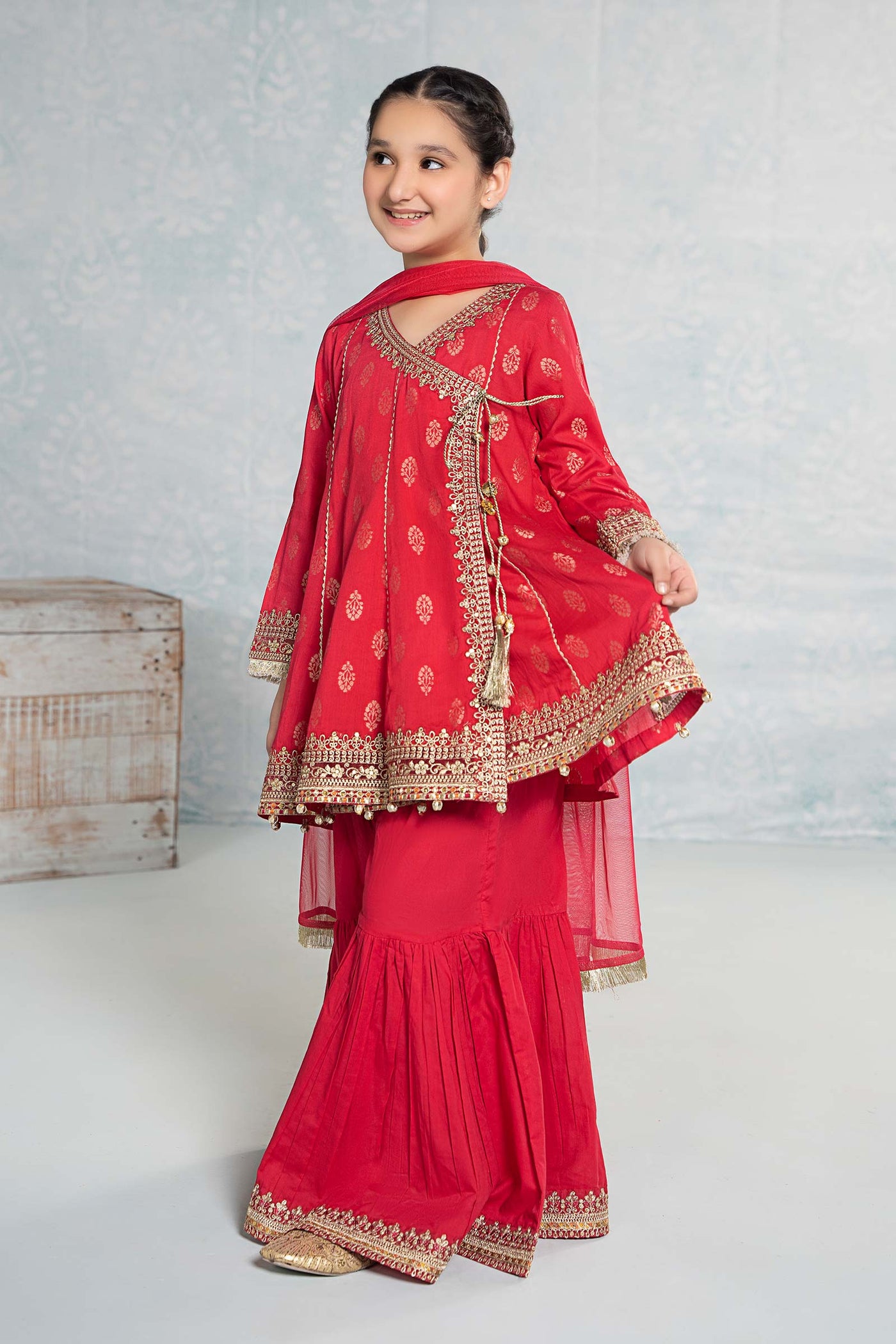 3 Piece Embroidered Jacquard Suit