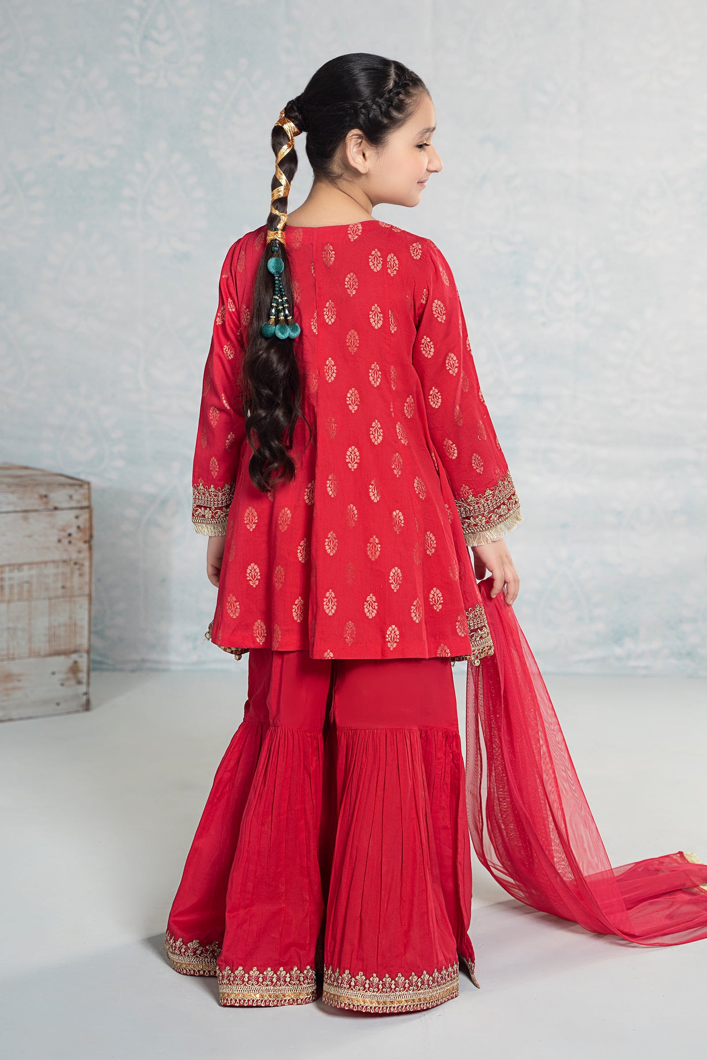 3 Piece Embroidered Jacquard Suit