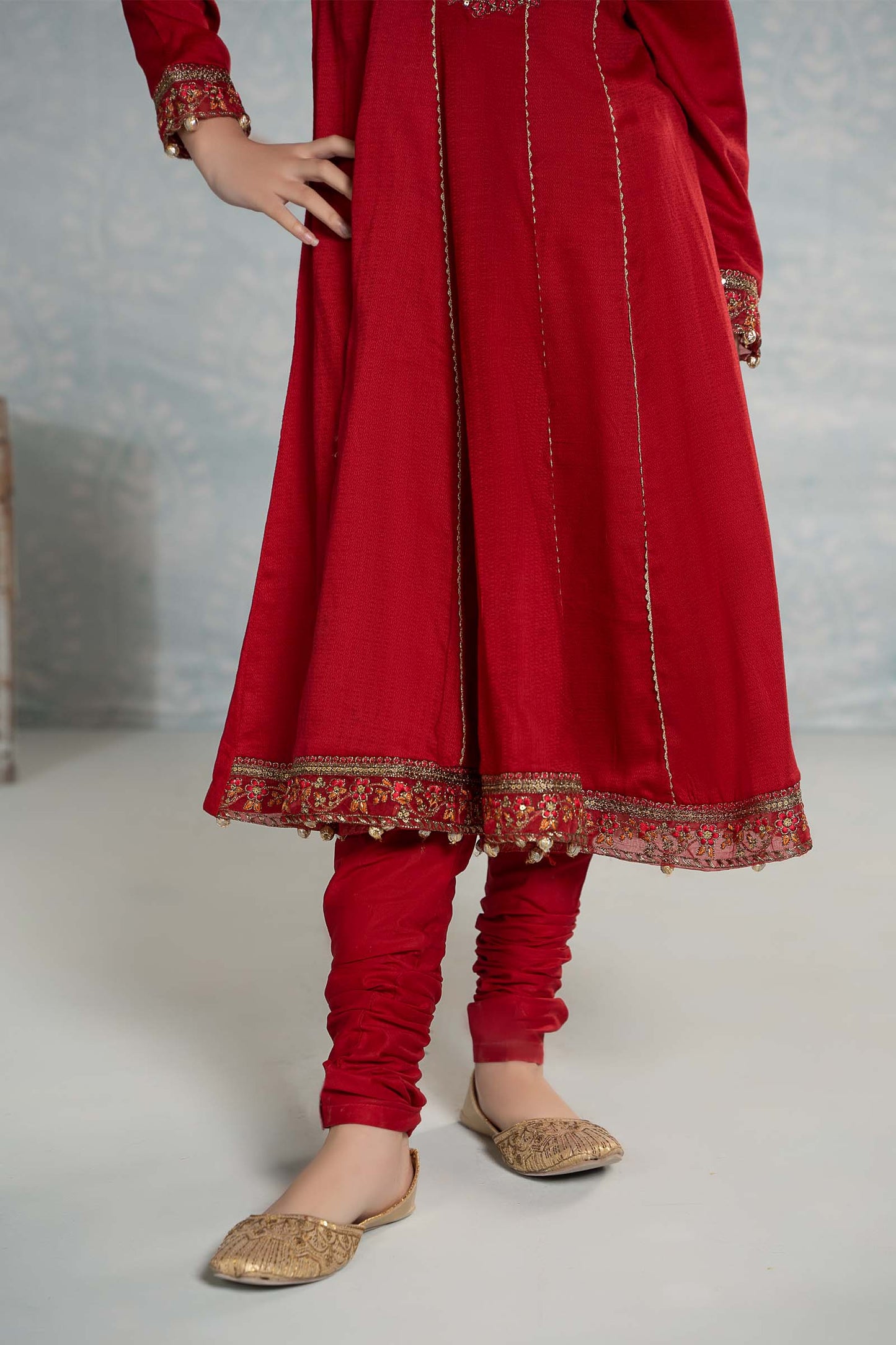 3 Piece Embroidered Dobby Suit