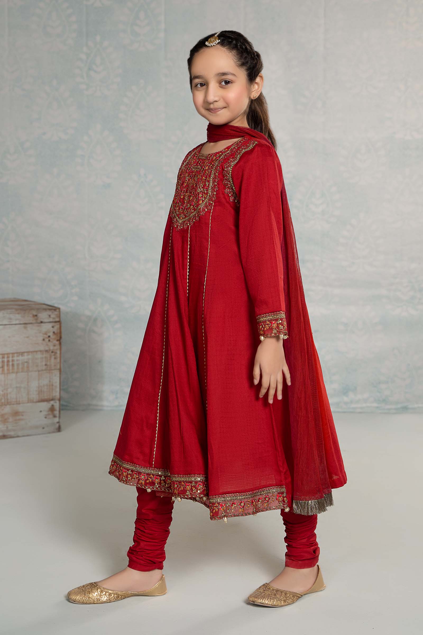 3 Piece Embroidered Dobby Suit