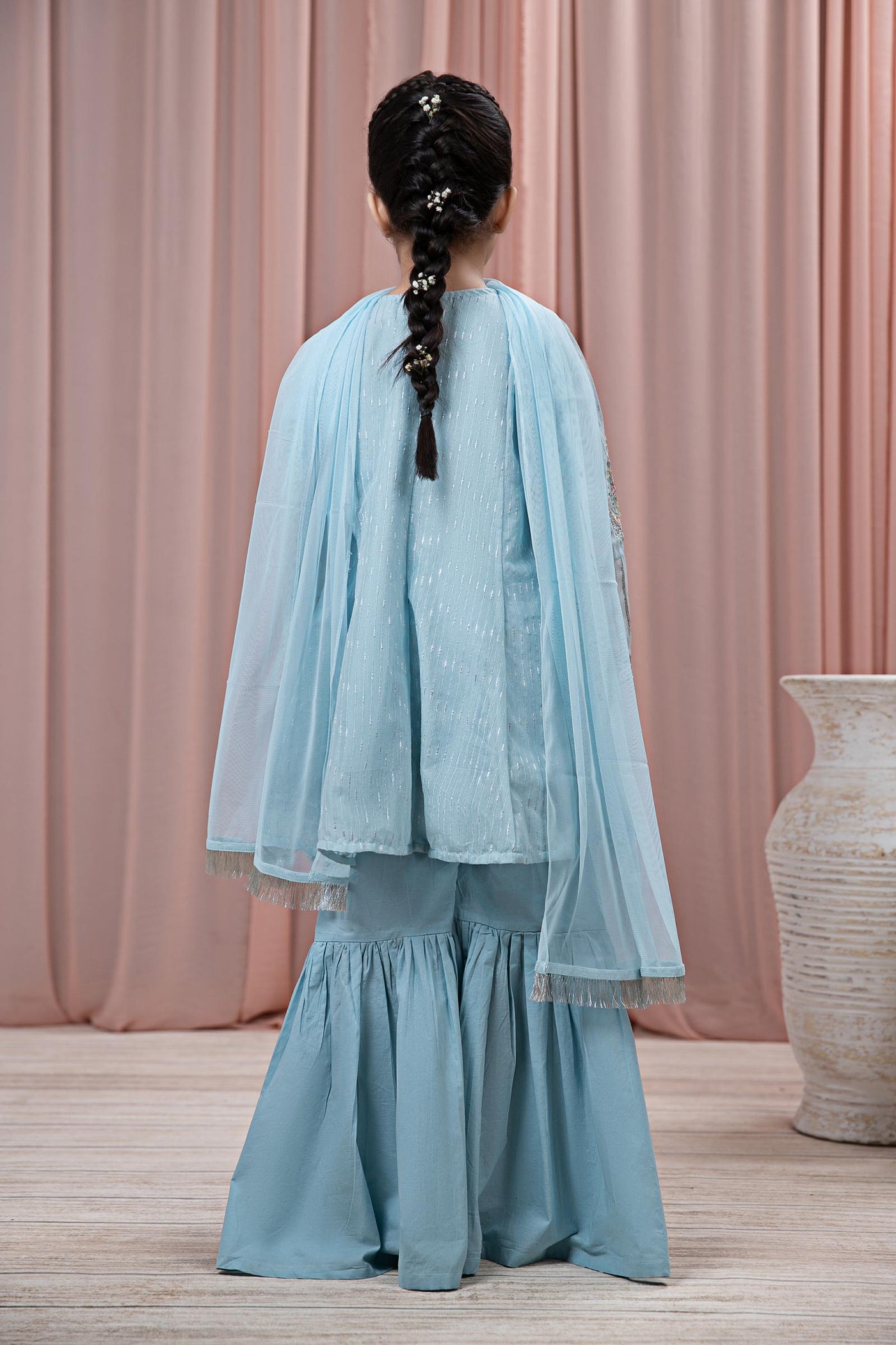 3 Piece Embroidered Cotton Jacquard Zari Suit