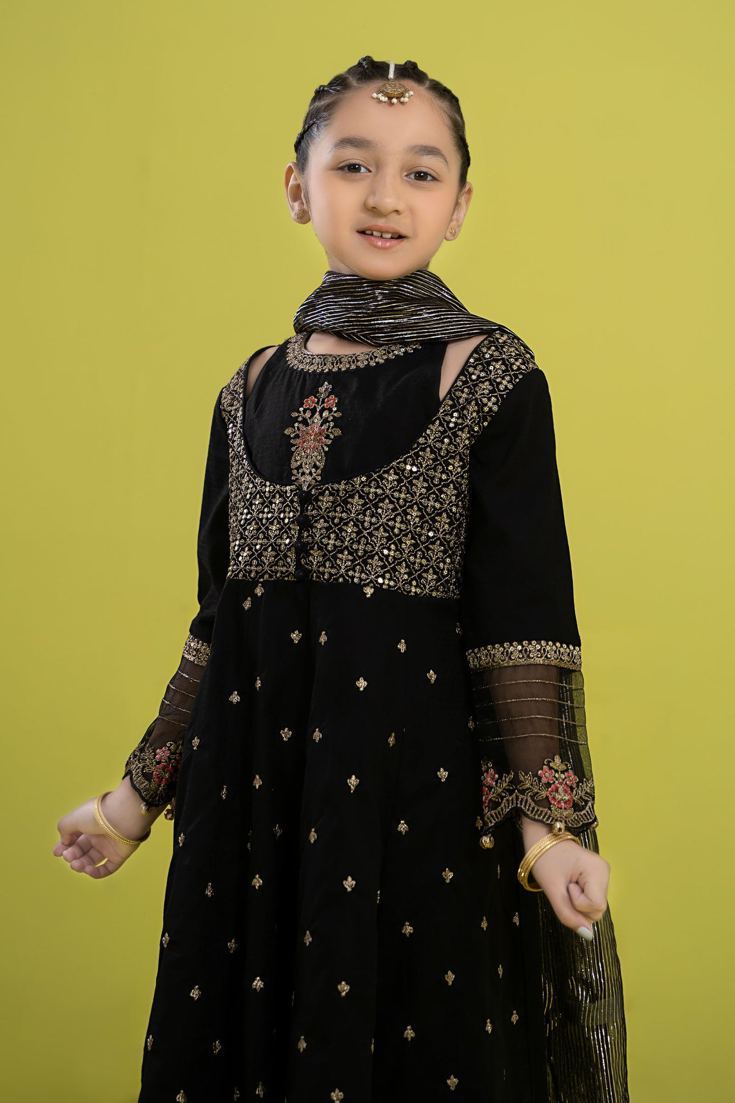 3 Piece Embroidered Dobby Suit