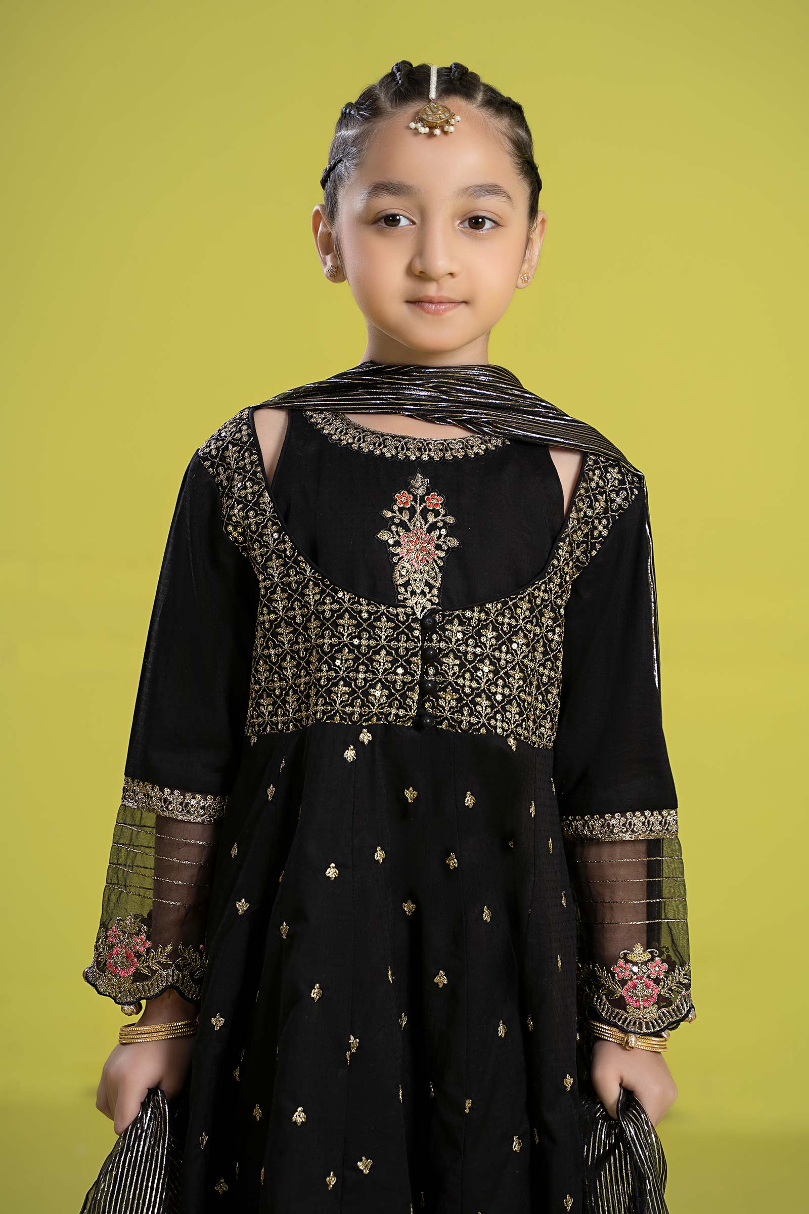 3 Piece Embroidered Dobby Suit
