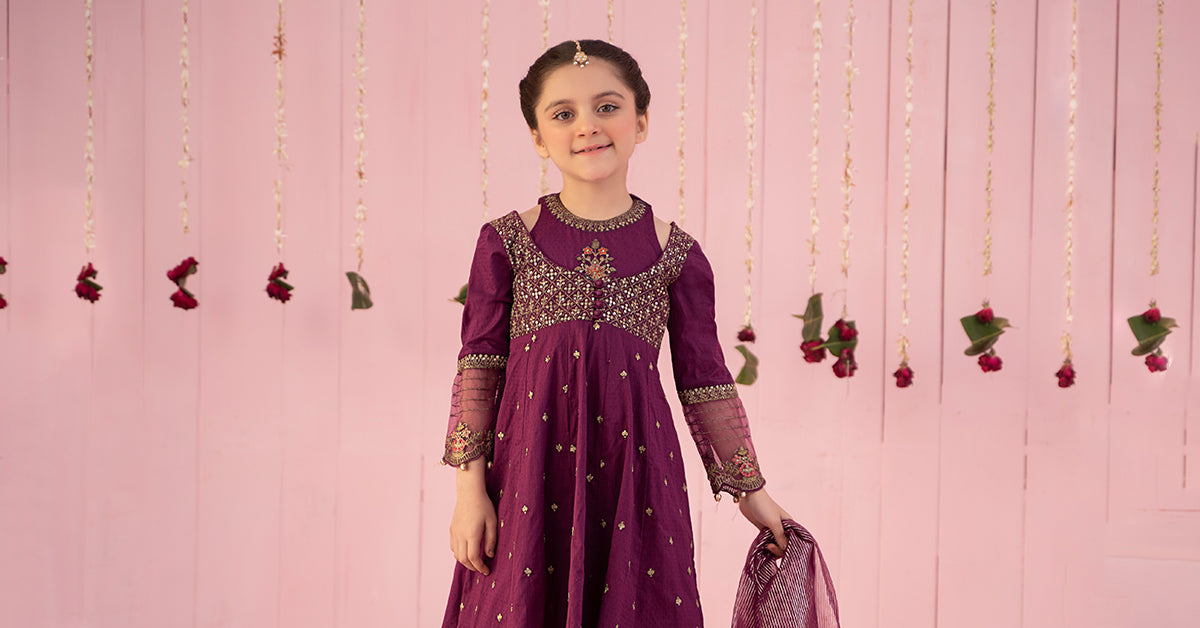 3 Piece Embroidered Dobby Suit