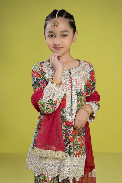 3 PIECE EMBROIDERED LAWN SUIT | MKD-EF24-25 Kids MKD2425-023-PDW
