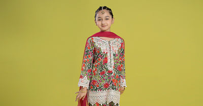 3 PIECE EMBROIDERED LAWN SUIT | MKD-EF24-25 Kids MKD2425-023-PDW