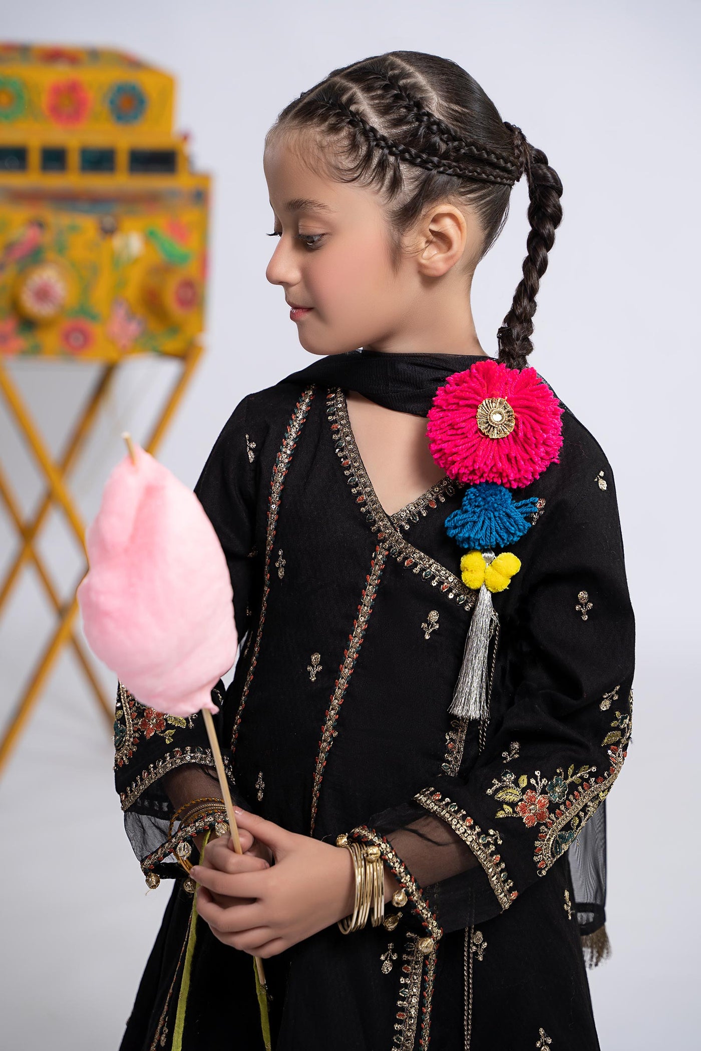 3 Piece Embroidered Dobby Suit