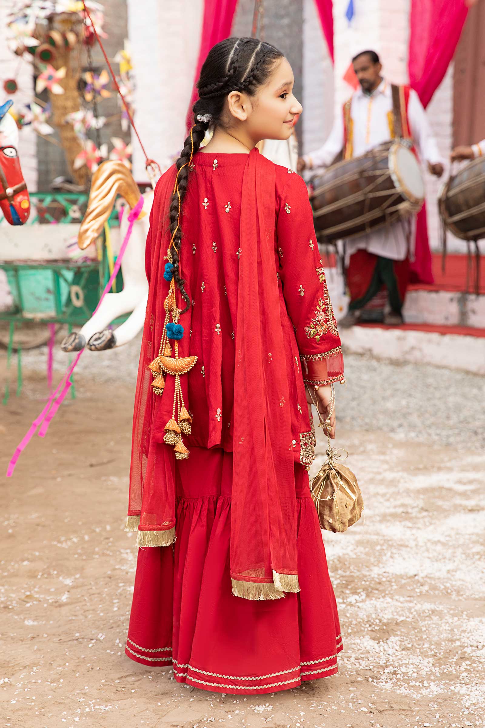 3 Piece Embroidered Dobby Suit