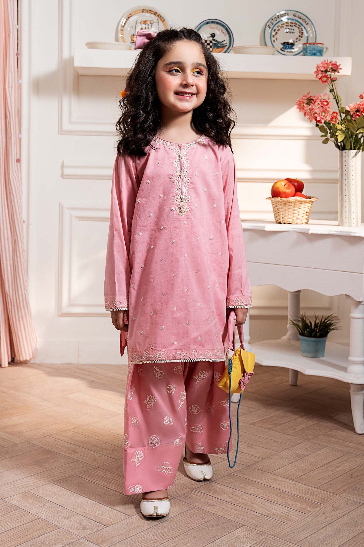 2 Piece Embroidered Dobby Lawn Suit