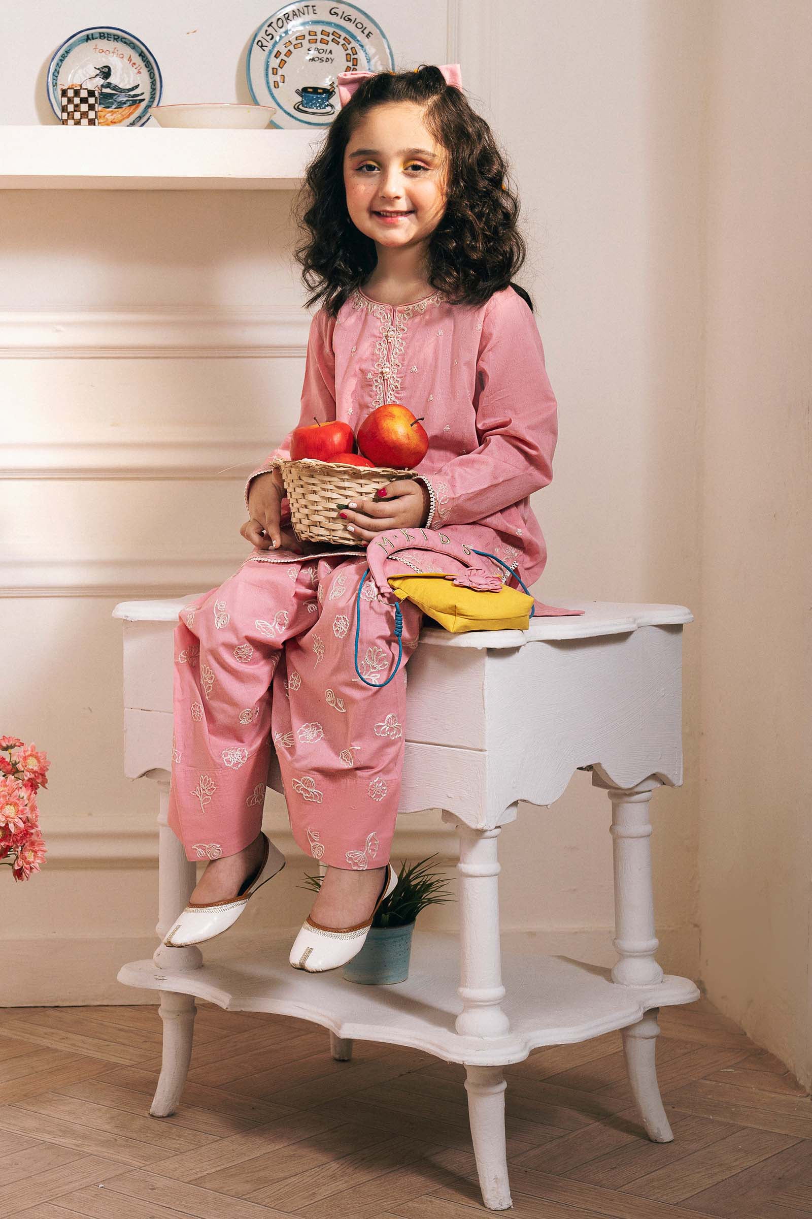 2 Piece Embroidered Dobby Lawn Suit