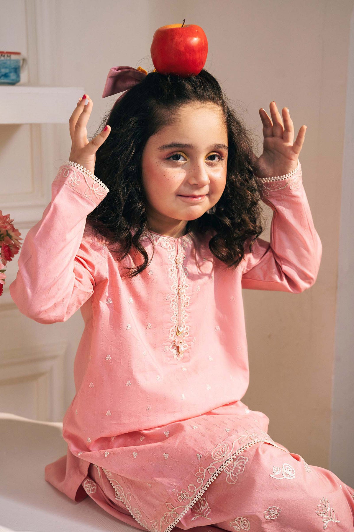 2 Piece Embroidered Dobby Lawn Suit