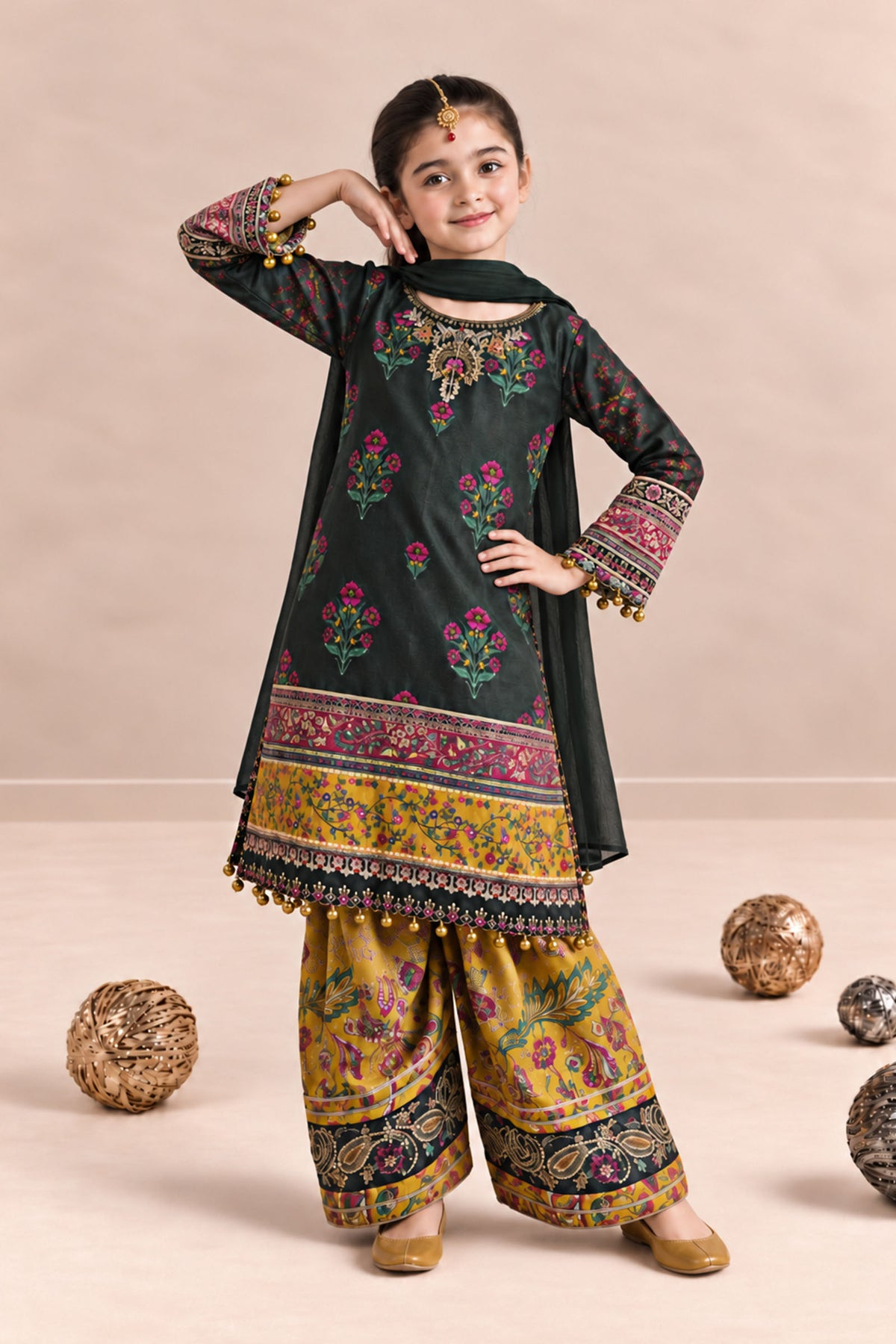 3 Piece Embroidered Khaddar Suit