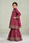 3 Piece Embroidered Raw Silk Suit