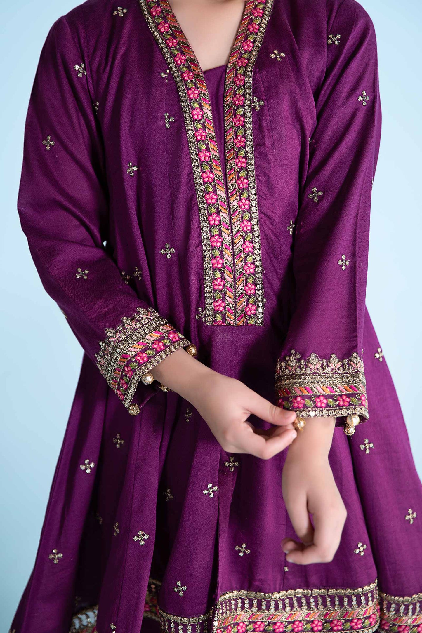 3 Piece Dyed Dobby Lawn Suit