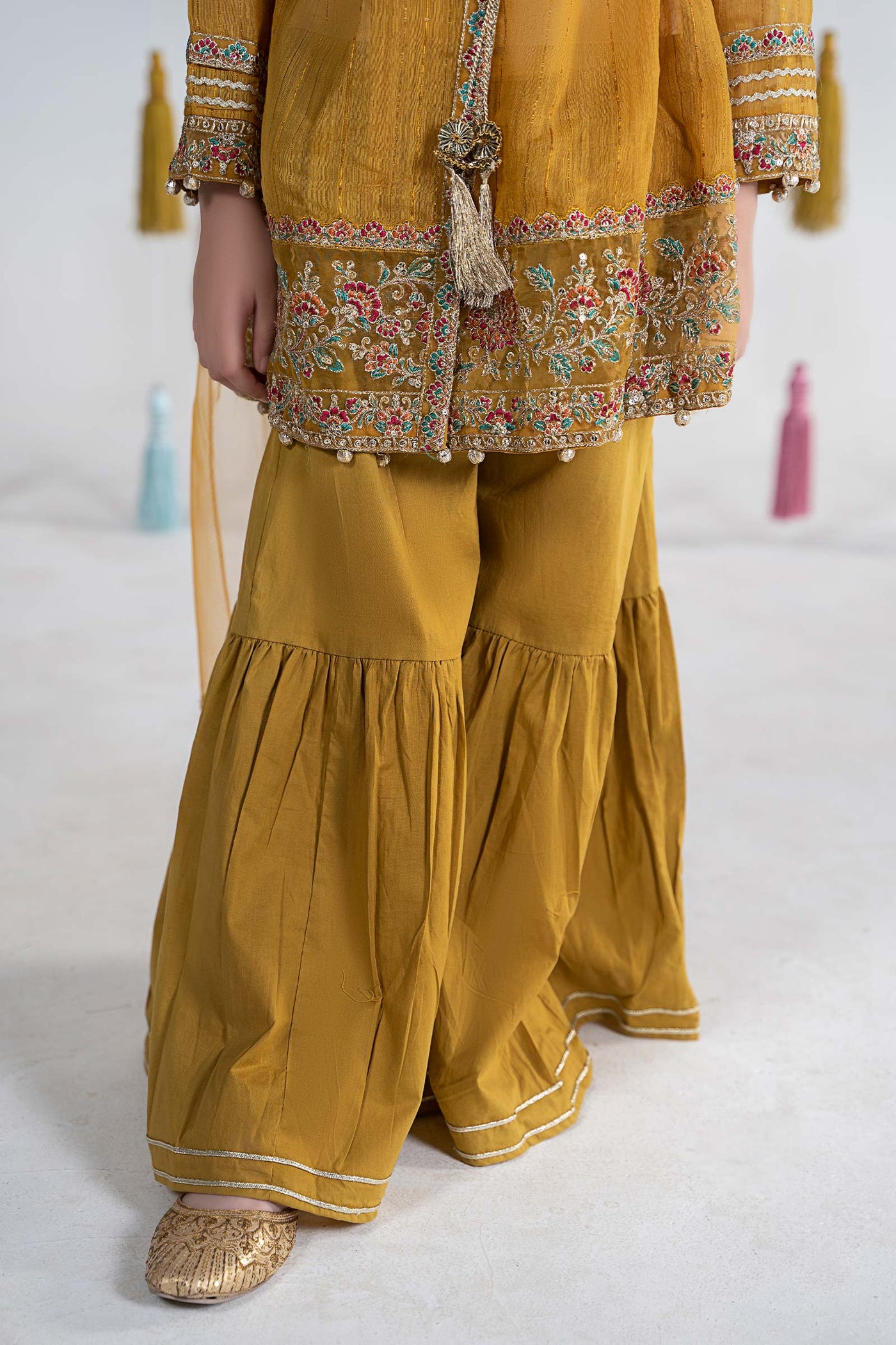 3 Piece Dyed Doria Paper Cotton Suit