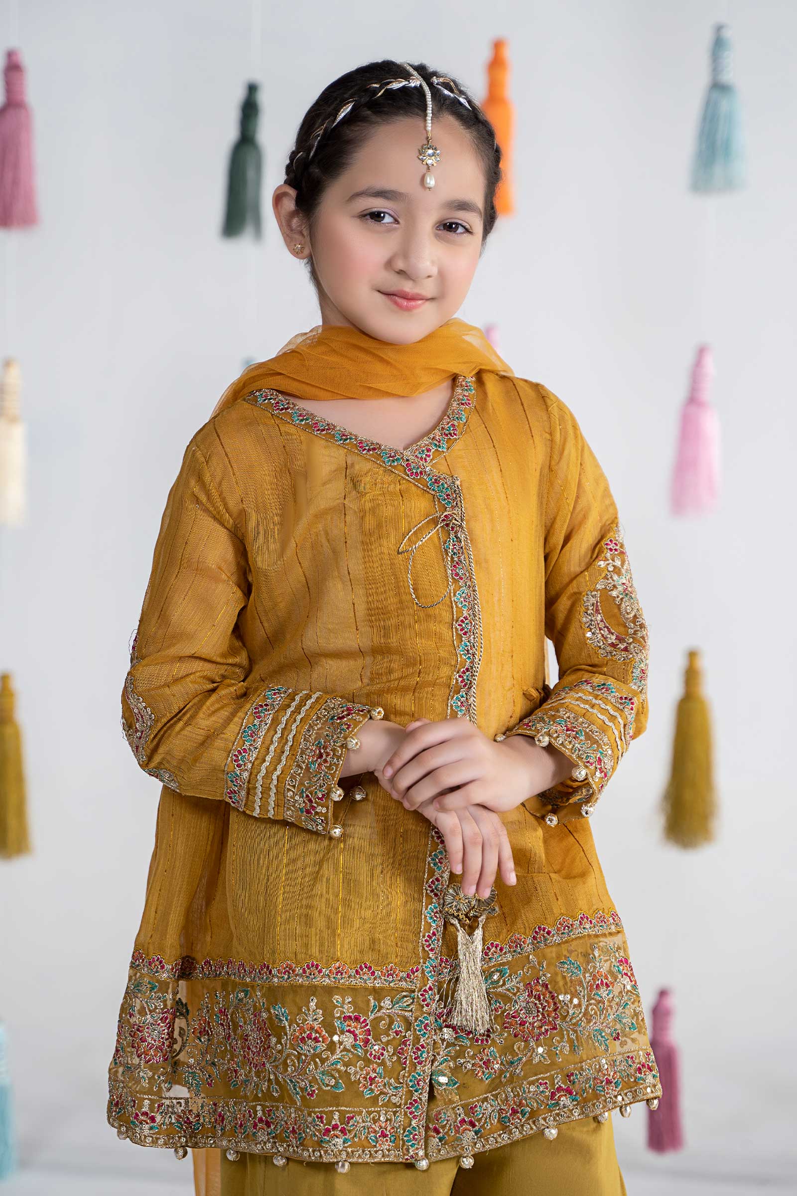 3 Piece Dyed Doria Paper Cotton Suit