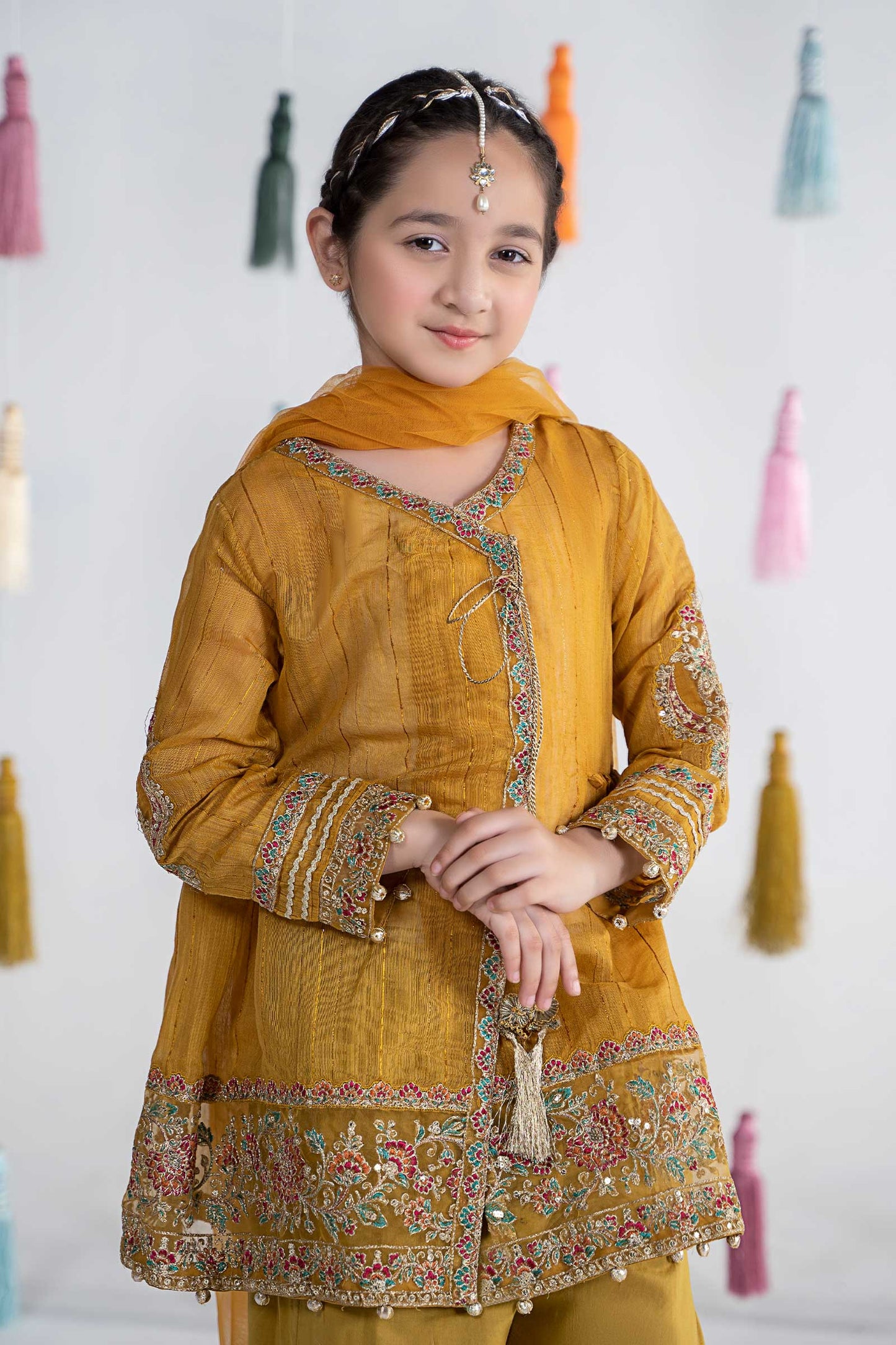 3 Piece Dyed Doria Paper Cotton Suit