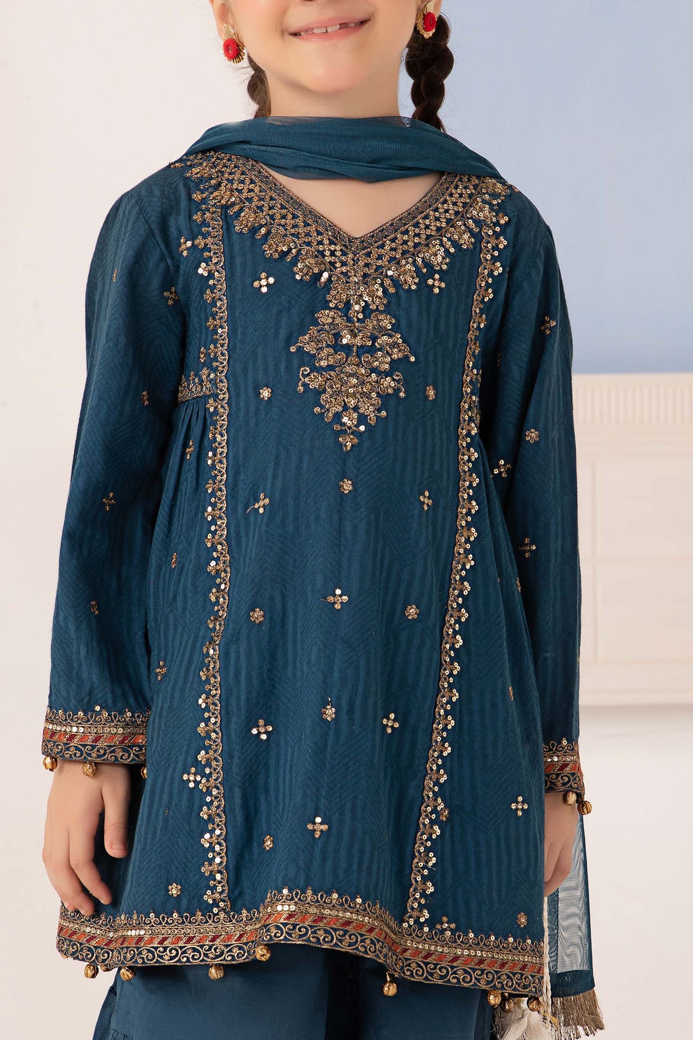 3 Piece Dyed Dobby Lawn Suit