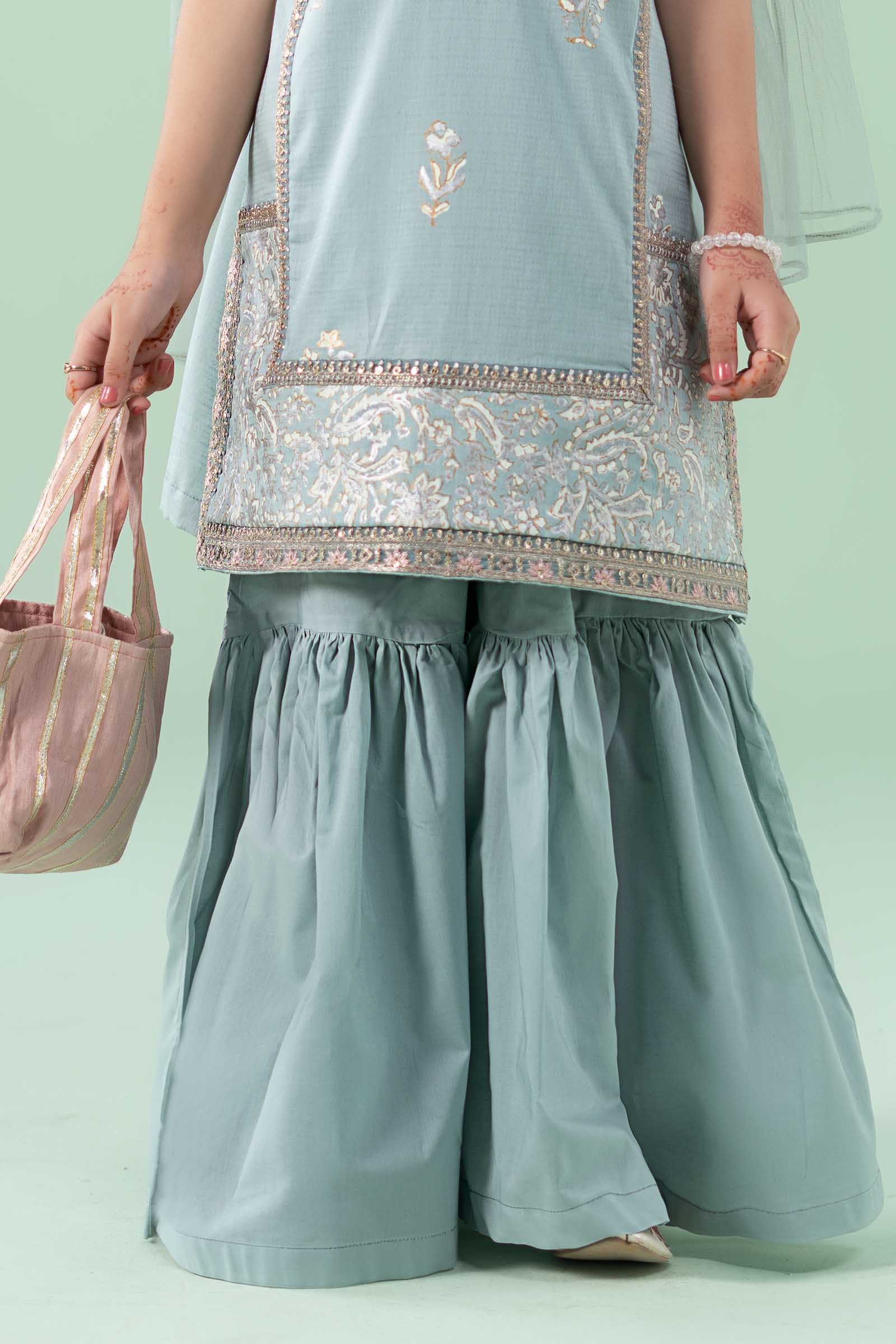 3 Piece Embroidered Dobby Suit