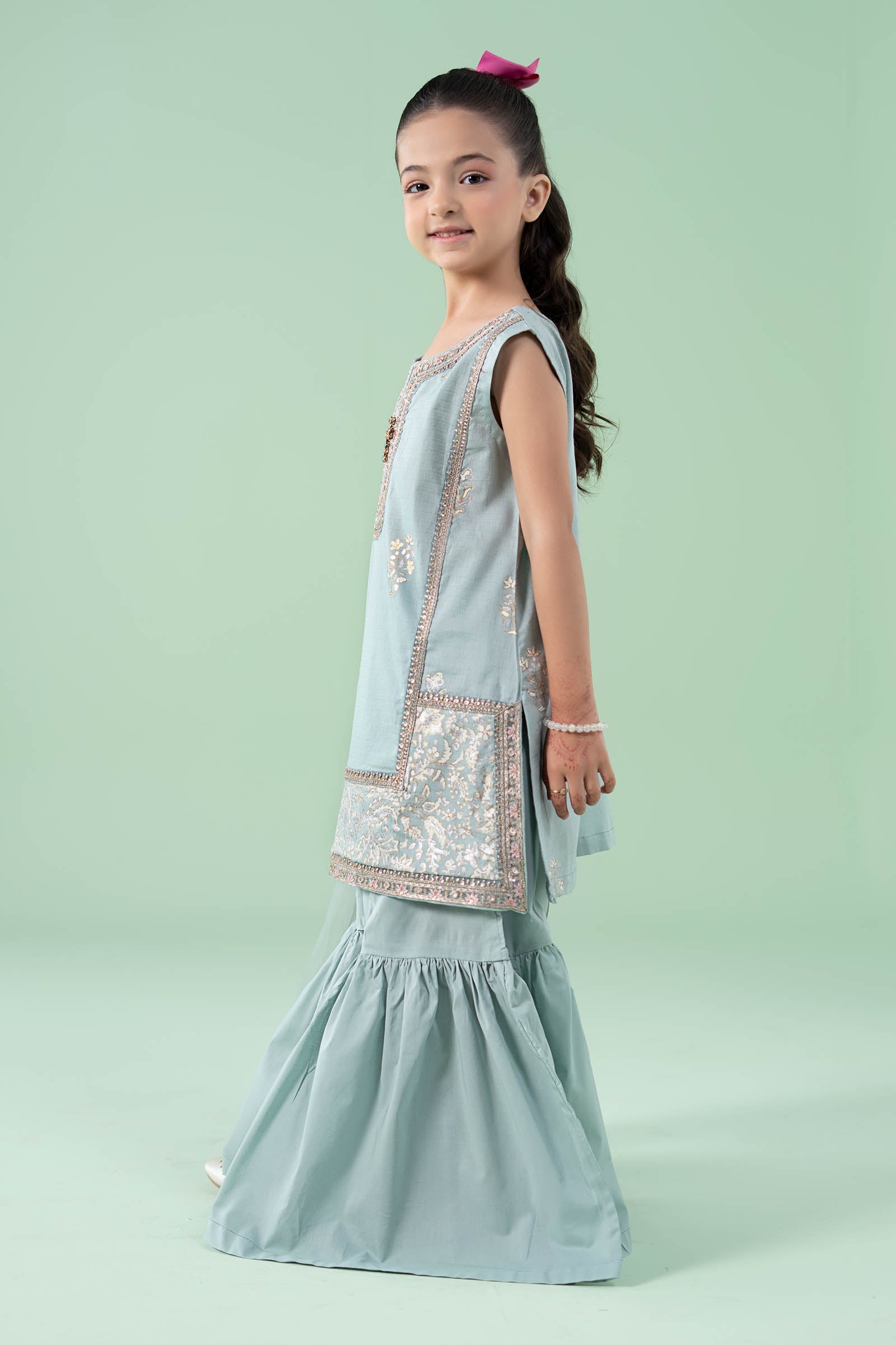 3 Piece Embroidered Dobby Suit