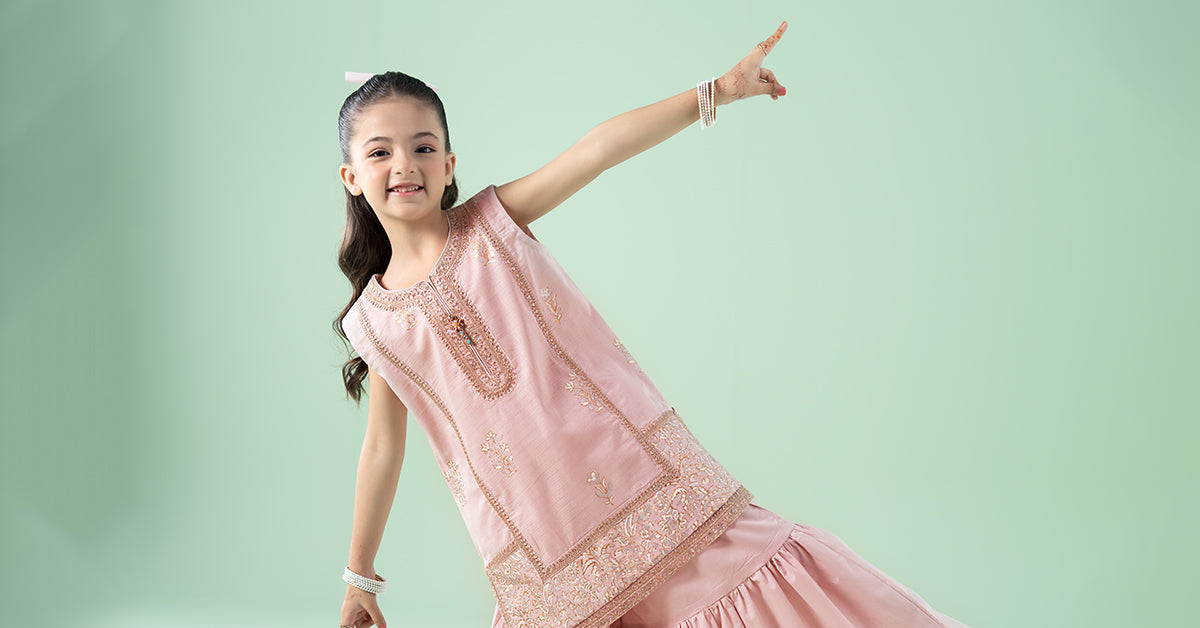 3 Piece Embroidered Dobby Suit