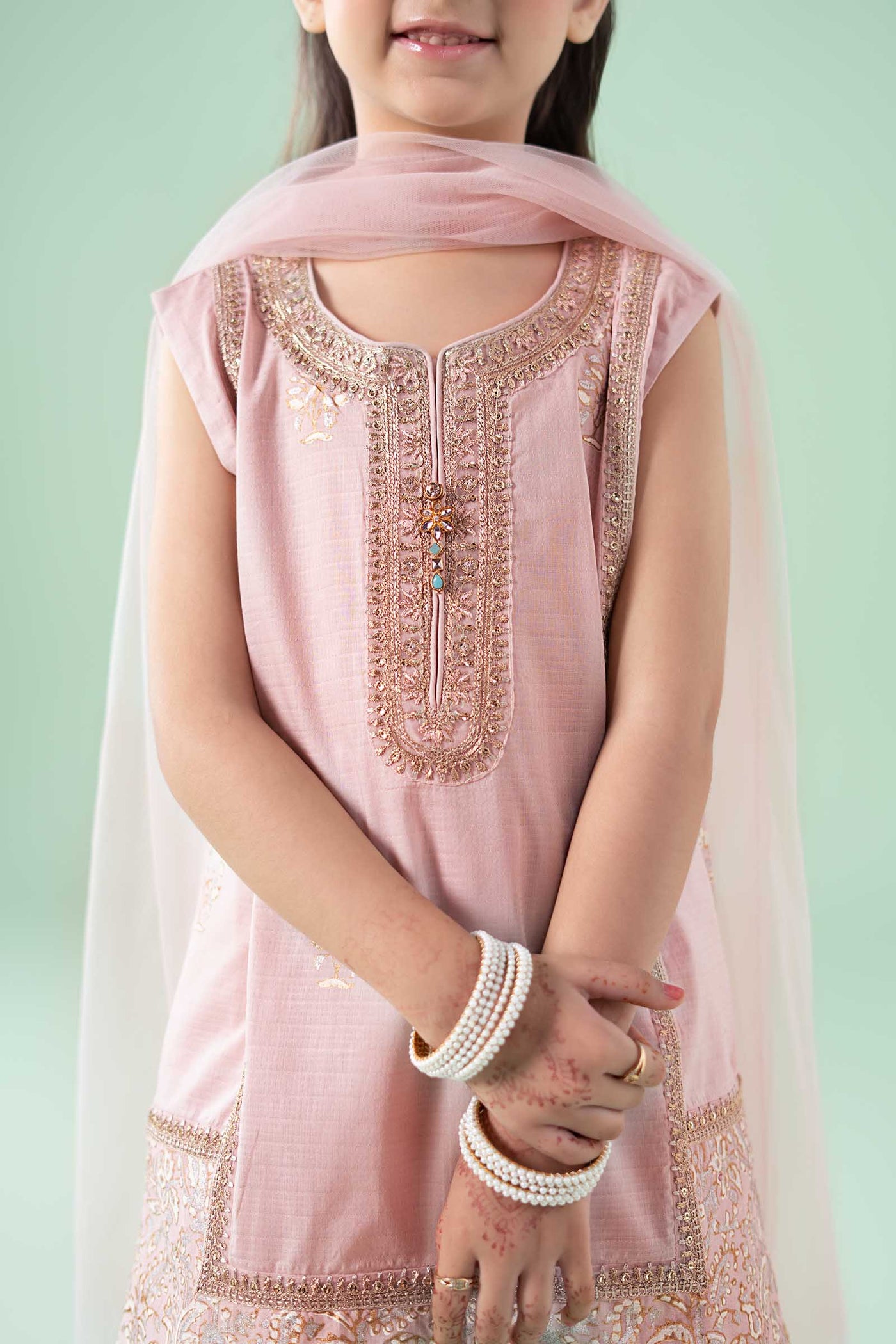 3 Piece Embroidered Dobby Suit