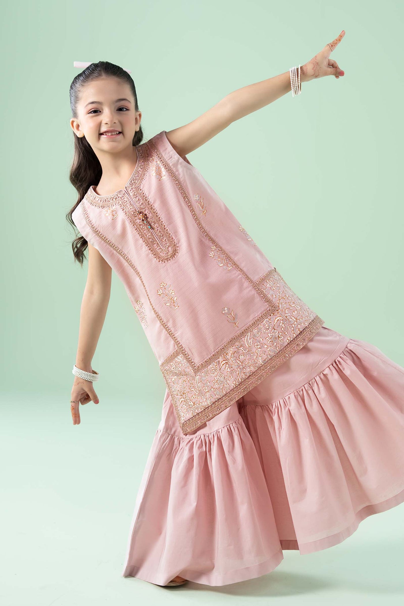 3 Piece Embroidered Dobby Suit