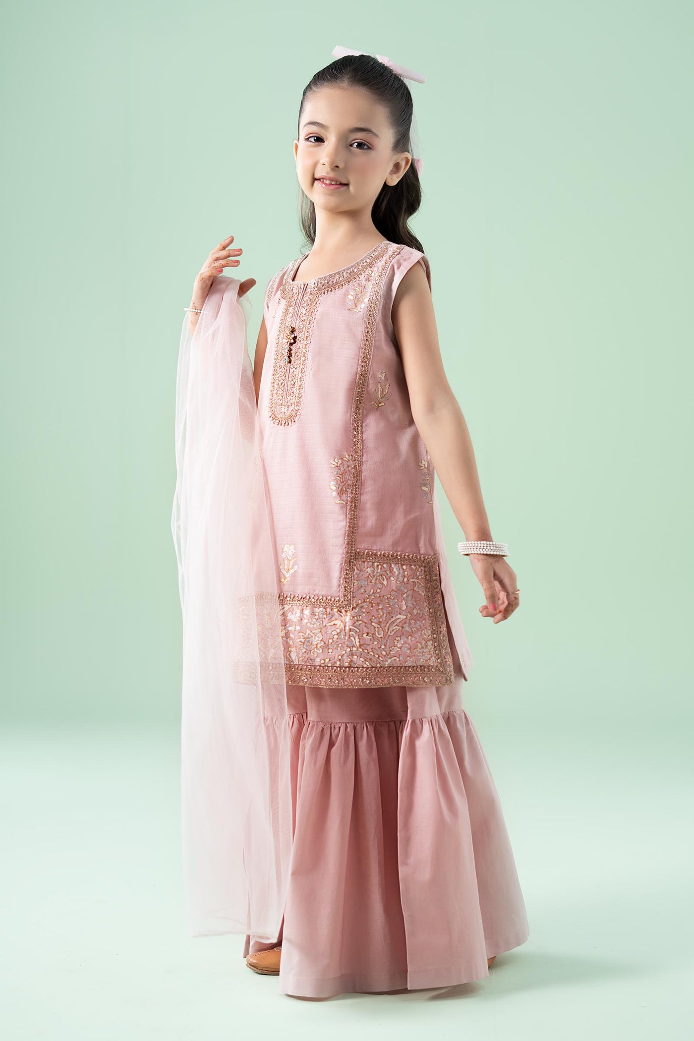 3 Piece Embroidered Dobby Suit