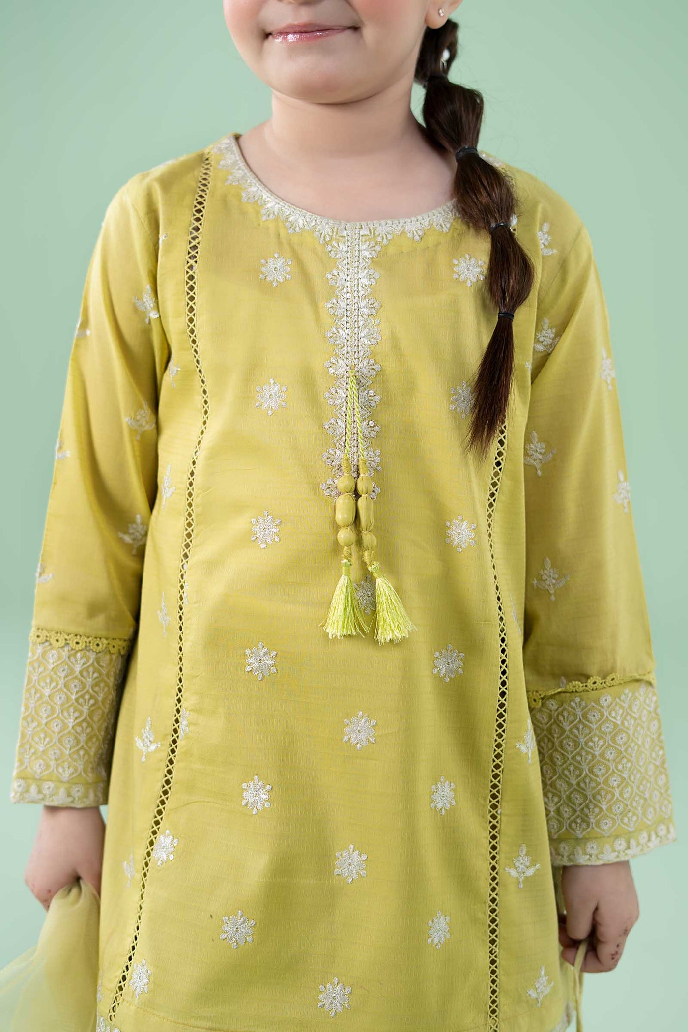 3 Piece Embroidered Dobby Suit