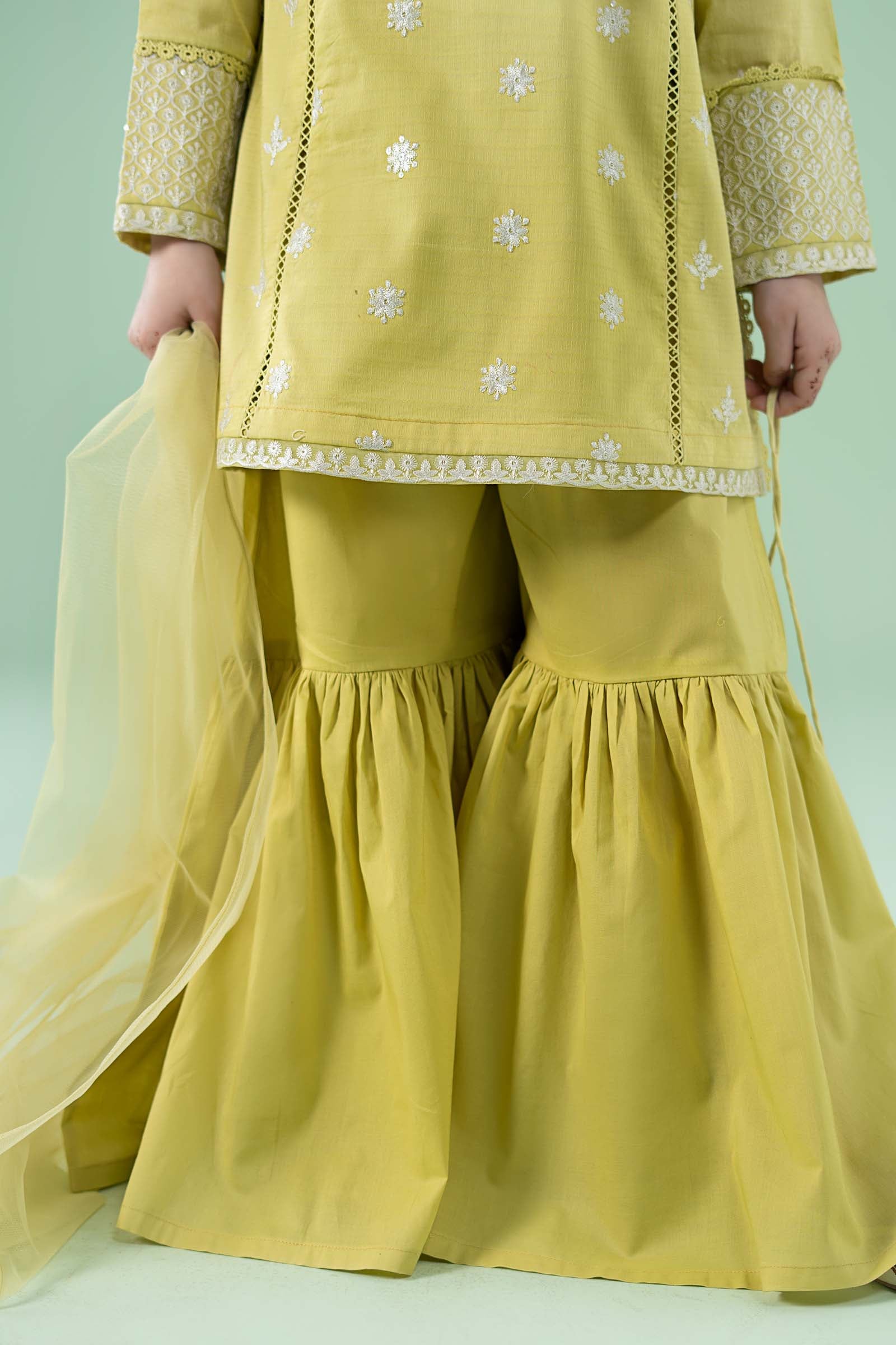 3 Piece Embroidered Dobby Suit