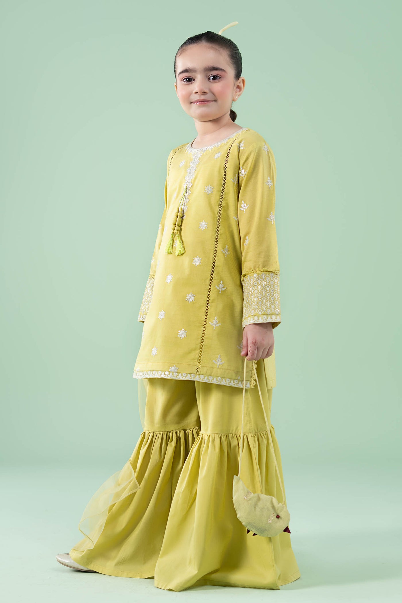 3 Piece Embroidered Dobby Suit