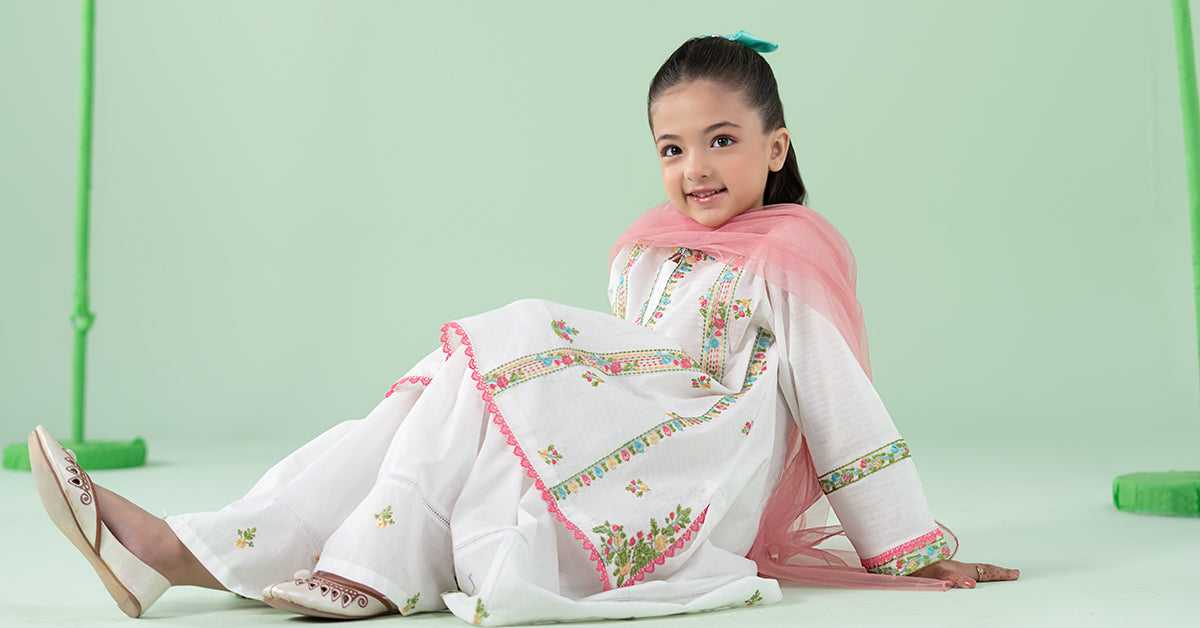 3 Piece Embroidered Dobby Suit