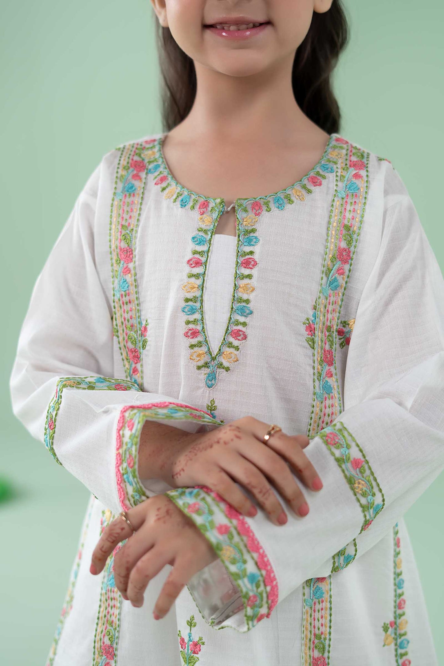 3 Piece Embroidered Dobby Suit