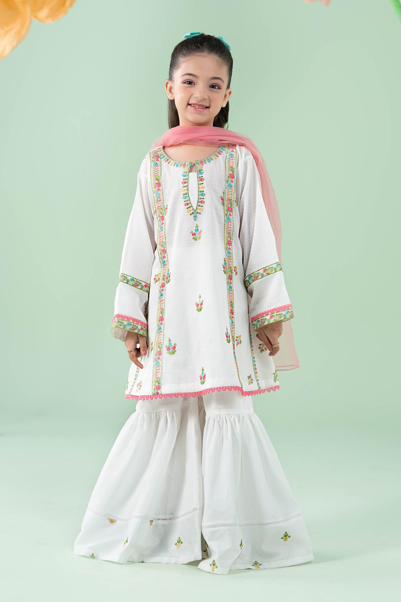 3 Piece Embroidered Dobby Suit